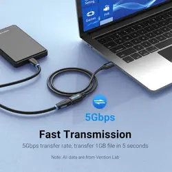 کابل افزایش طول 3.0 USB تی سی تی مدل TC-U3CF30 طول 3 متر