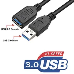 کابل افزایش طول 3.0 USB تی سی تی مدل TC-U3CF30 طول 3 متر