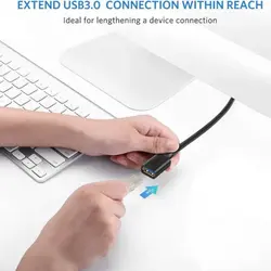 کابل افزایش طول 3.0 USB تی سی تی مدل TC-U3CF30 طول 3 متر