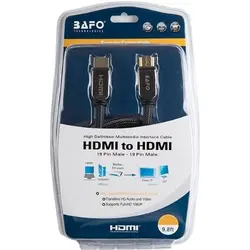کابل HDMI تخت طلایی بافو ورژن 1.4با طول 2 متر