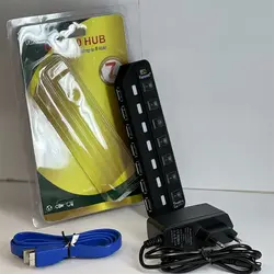 هاب هفت پورت USB 3.0 فرانت مدل FN-U3H701S به همراه کلید و آداپتور