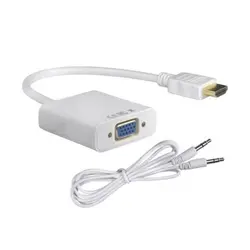 تبدیل HDMI به VGA سیم دار 20cm با خروجی صدا دی نت