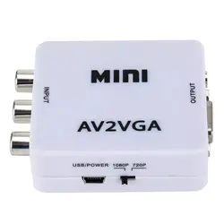 تبدیل AV به VGA وی نت مدل MINI با کابل صدا