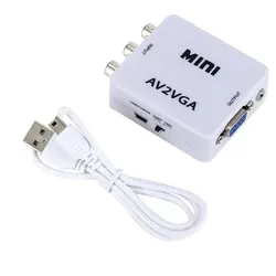 تبدیل AV به VGA وی نت مدل MINI با کابل صدا