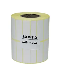 رول برچسب حرارتی پرینتر لیبل زن سایز 15×45 میلی متری