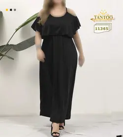 لباس مجلسی و ماکسی شب سایز بزرگ مدل 11365
