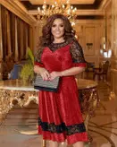 لباس مجلسی و شب کوتاه سایز بزگ مدل 1577