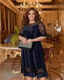 لباس مجلسی و شب کوتاه سایز بزگ مدل 1577