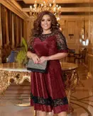 لباس مجلسی و شب کوتاه سایز بزگ مدل 1577