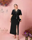 لباس مجلسی و ماکسی شب سایز بزرگ مدل 1836