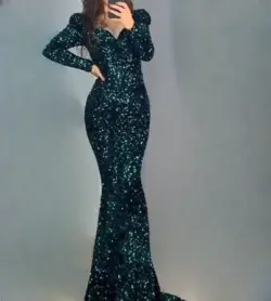 لباس مجلسی و شب ماکسی مدل چکاوک سایز بزرگ