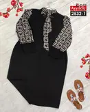 تونیک مجلسی زنانه مدل یقه کراواتی سایز بزرگ کد 2532