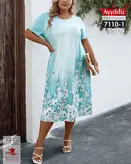 تونیک زنانه گل حاشیه دار بیگ سایز کد 7110