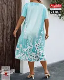 تونیک زنانه گل حاشیه دار بیگ سایز کد 7110