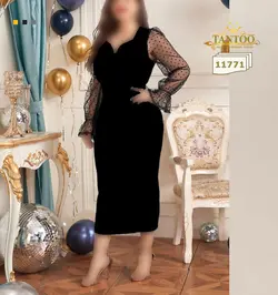 پیراهن مجلسی زنانه سایز بزرگ کد 11771