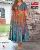 پیراهن ساحلی زنانه سایز بزرگ کد 7153