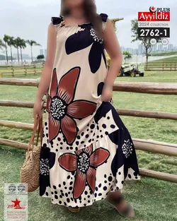 پیراهن راحتی زنانه سایز بزرگ کد 2762