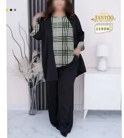 ست مجلسی سه تکه زنانه سایزبزرگ کد 11908