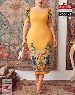 پیراهن مجلسی زنانه سایز بزرگ کد 2551