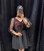 لباس مجلسی و شب کوتاه مدل عروسکی هیوا