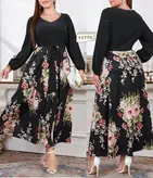 لباس مجلسی و شب ماکسی سایز بزرگ مدل 11775