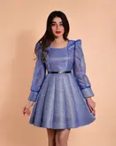 لباس مجلسی و عروسکی کوتاه مدل آستین شیشه ای