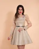 لباس مجلسی و عروسکی کوتاه مدل آستین شیشه ای