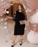 تونیک مجلسی سایز بزرگ زنانه مدل 1671