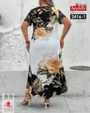 پیراهن حاشیه دار آستین کوتاه بیگ سایز کد 2416