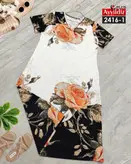 پیراهن حاشیه دار آستین کوتاه بیگ سایز کد 2416