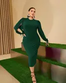 پیراهن مجلسی زنانه سایز بزرگ مدل 2038