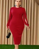 پیراهن مجلسی زنانه سایز بزرگ مدل 2038