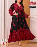 پیراهن مجلسی زنانه سایز بزرگ کد /02499