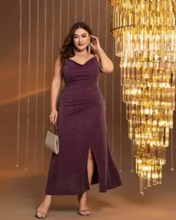 پیراهن ماکسی مجلسی سایز بزرگ زنانه مدل 2019