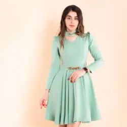 لباس مجلسی و عروسکی کوتاه مدل فیروزه