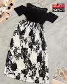 پیراهن زنانه مدل سرشانه باز سایز بزرگ کد 2476