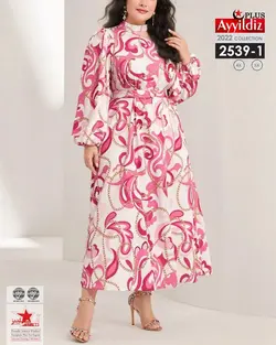 پیراهن مجلسی زیبای زنانه سایز بزرگ کد 2539