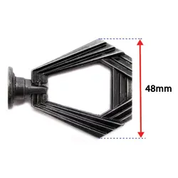 دستگیره تک پیچ الماسی نقره‌ای فلزی طول 60 میلی‌متر