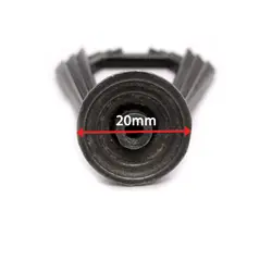 دستگیره تک پیچ الماسی نقره‌ای فلزی طول 60 میلی‌متر