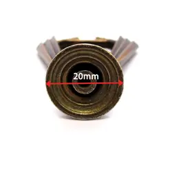 دستگیره تک پیچ الماسی مسی پتینه فلزی طول 60 میلی‌متر