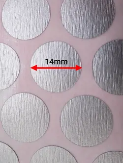 پولک چسبی پیچ نقره ای براق SEZA کد S-1107 ورق 50 عددی