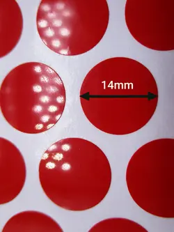 پولک چسبی پیچ قرمز براق SEZA کد S-1510 ورق 50 عددی