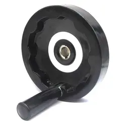 دسته فلکه گرد باکالیت دسته تاشو قطر 100 سوراخ 12 میلی‌متر کد 00202368