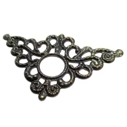 گوشه آنتیک طرح دار زیتونی طول 80 میلی‌متر