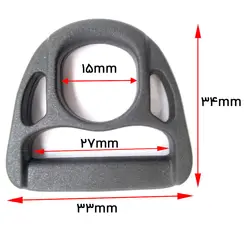 بندگیر کیف پلاستیکی مشکی سایز 27 میلی‌متر