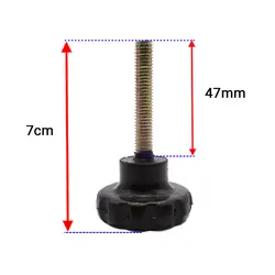 گل پیچ گرد باکالیت m8 قطر 40 میلی‌متر