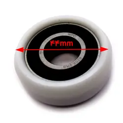 غلطک زیر ریل دورکن بدون بوش قطر 44 میلی‌متر