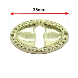 قاب سوراخ کلید فلزی تزیینی طلایی طول 35 میلی‌متر