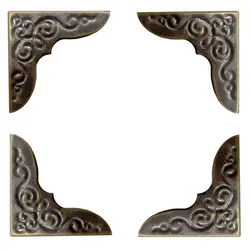 بست گوشه آنتیک کتابی زیتونی کیف بسته 4 عددی