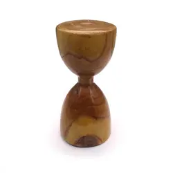 شمعدان چوبی طرح ساعت شنی ارتفاع 15 سانتی‌متر